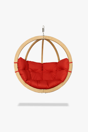 Hängesessel Schaukel SwingPod Fichtenholz Rot Outdoor